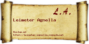 Leimeter Agnella névjegykártya